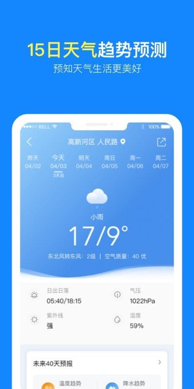 天气预报截图