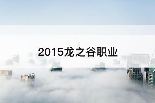 2015龙之谷职业