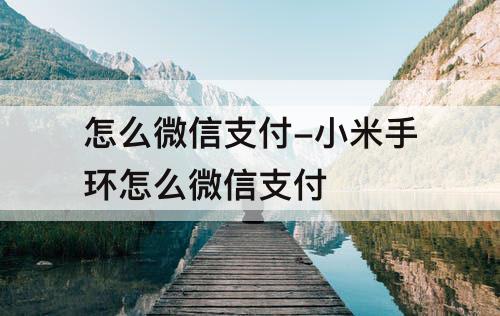 怎么微信支付-小米手环怎么微信支付