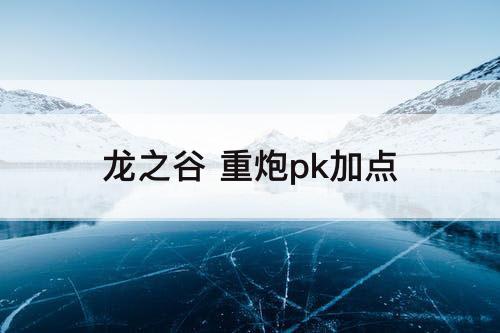 龙之谷 重炮pk加点