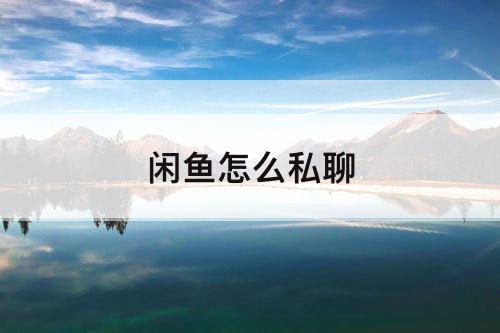 闲鱼怎么私聊