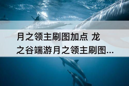 月之领主刷图加点 龙之谷端游月之领主刷图加点技能