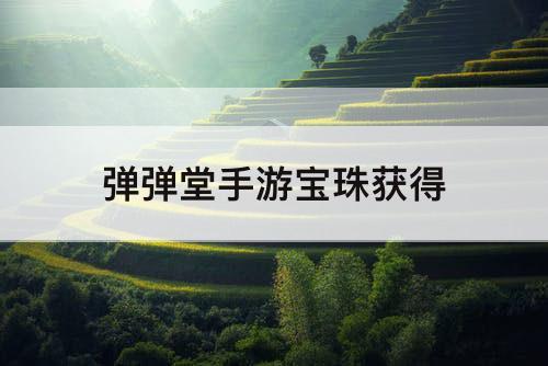 弹弹堂手游宝珠获得