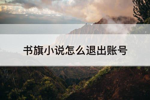 书旗小说怎么退出账号
