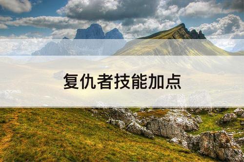 复仇者技能加点