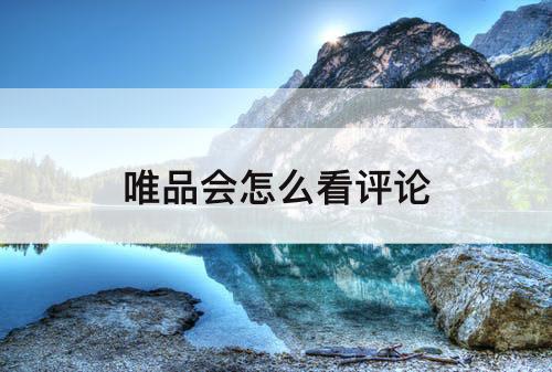 唯品会怎么看评论