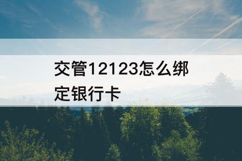 交管12123怎么绑定银行卡