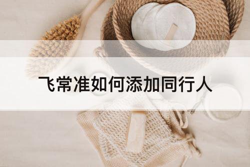 飞常准如何添加同行人