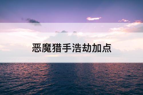 恶魔猎手浩劫加点