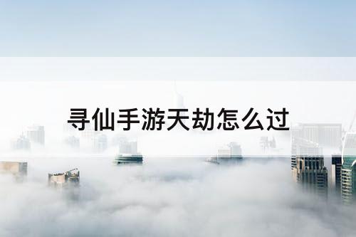寻仙手游天劫怎么过
