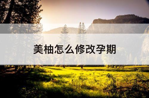 美柚怎么修改孕期