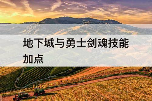 地下城与勇士剑魂技能加点