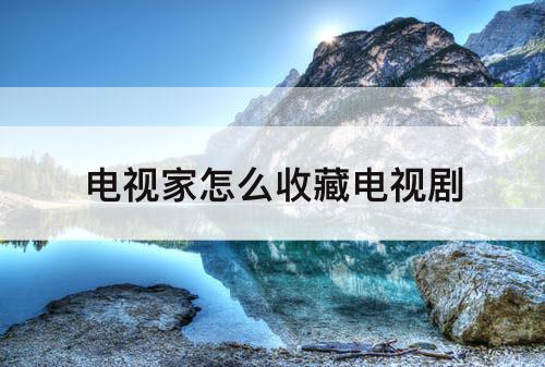 电视家怎么收藏电视剧
