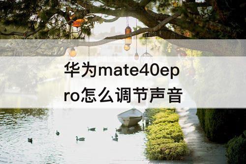 华为mate40epro怎么调节声音