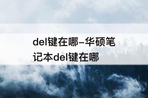 del键在哪-华硕笔记本del键在哪