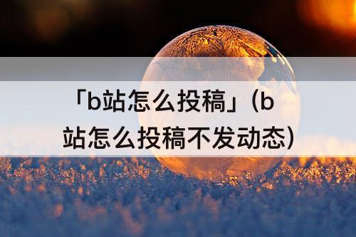 「b站怎么投稿」(b站怎么投稿不发动态)