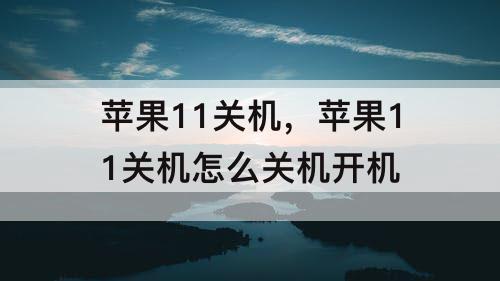 苹果11关机，苹果11关机怎么关机开机