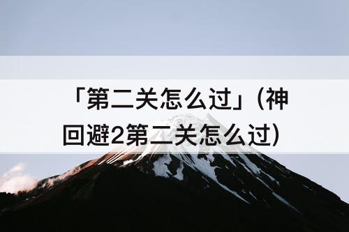 「第二关怎么过」(神回避2第二关怎么过)