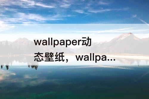 wallpaper动态壁纸，wallpaper动态壁纸怎么设置成静态