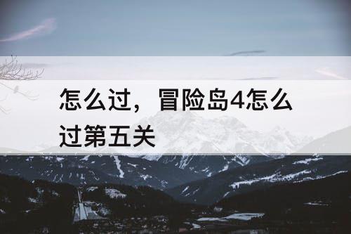 怎么过，冒险岛4怎么过第五关