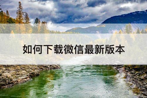 如何下载微信最新版本