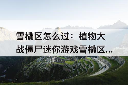 雪橇区怎么过：植物大战僵尸迷你游戏雪橇区怎么过