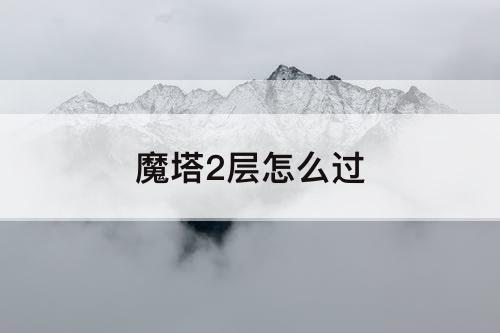 魔塔2层怎么过