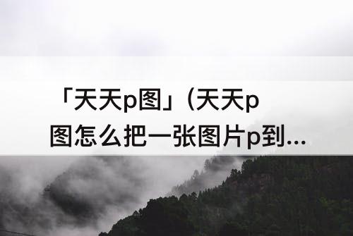 「天天p图」(天天p图怎么把一张图片p到另一张照片)