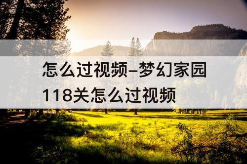 怎么过视频-梦幻家园118关怎么过视频