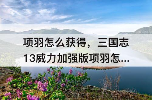 项羽怎么获得，三国志13威力加强版项羽怎么获得
