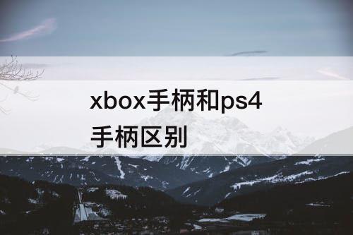 xbox手柄和ps4手柄区别