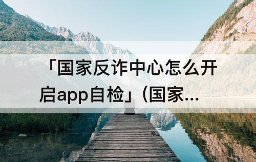「国家反诈中心怎么开启app自检」(国家反诈中心怎么开启app自检苹果手机)