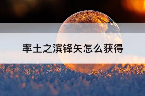 率土之滨锋矢怎么获得