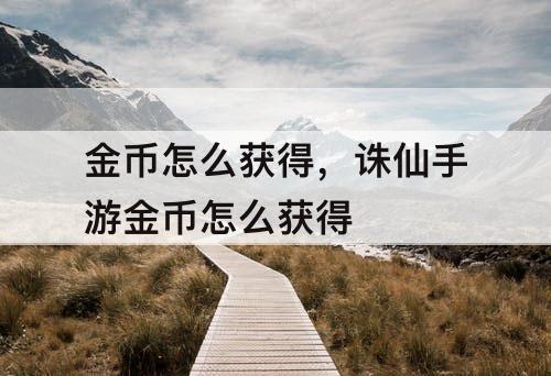 金币怎么获得，诛仙手游金币怎么获得