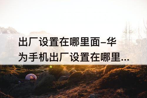 出厂设置在哪里面-华为手机出厂设置在哪里面找