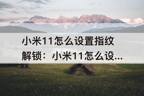 小米11怎么设置指纹解锁：小米11怎么设置指纹解锁图标