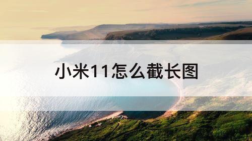 小米11怎么截长图