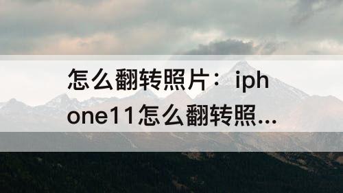 怎么翻转照片：iphone11怎么翻转照片