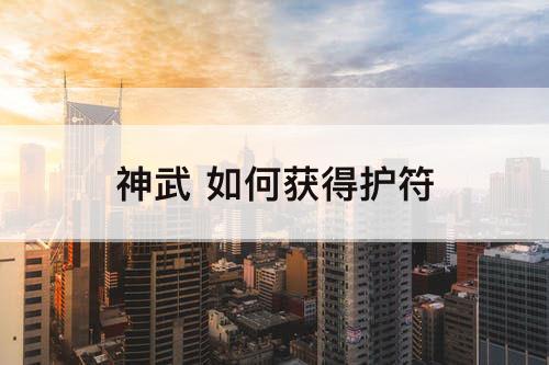 神武 如何获得护符