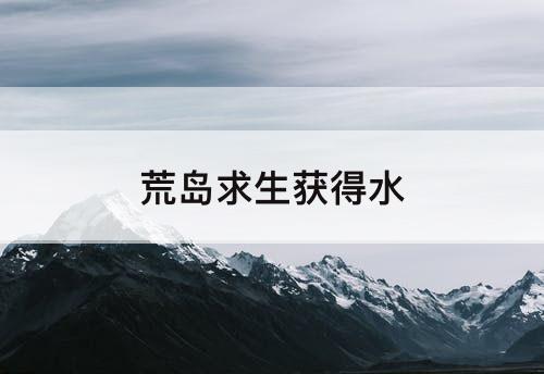 荒岛求生获得水