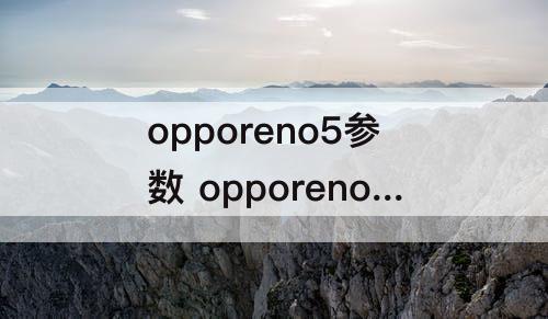 opporeno5参数 opporeno5参数12+256与x30相比那个更好