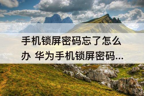 手机锁屏密码忘了怎么办 华为手机锁屏密码忘了怎么办