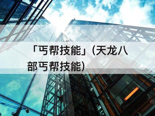 「丐帮技能」(天龙八部丐帮技能)