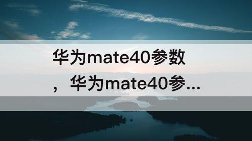 华为mate40参数，华为mate40参数pro+