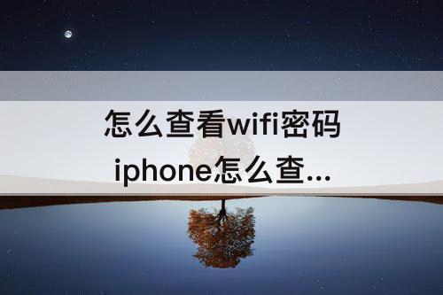 怎么查看wifi密码 iphone怎么查看wifi密码快捷指令