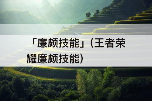 「廉颇技能」(王者荣耀廉颇技能)
