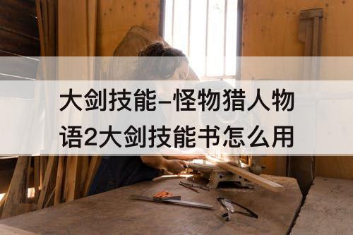 大剑技能-怪物猎人物语2大剑技能书怎么用