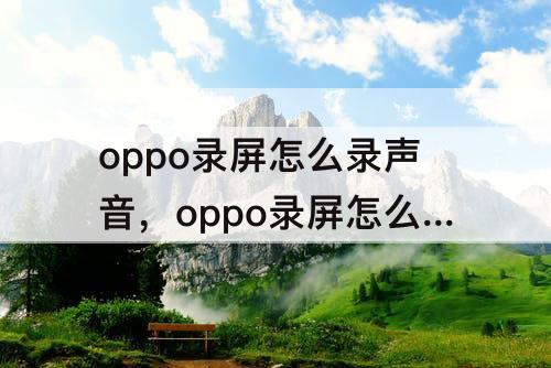oppo录屏怎么录声音，oppo录屏怎么录声音进去