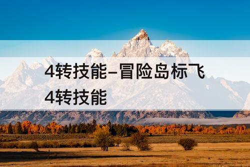 4转技能-冒险岛标飞4转技能
