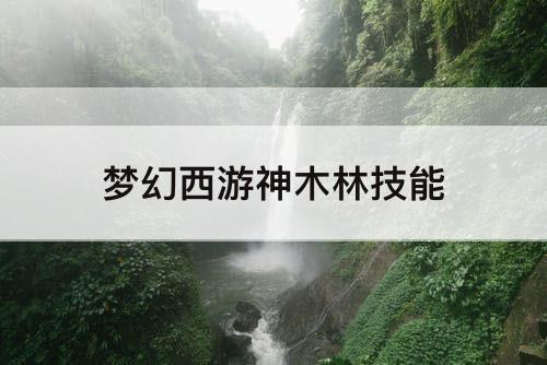 梦幻西游神木林技能